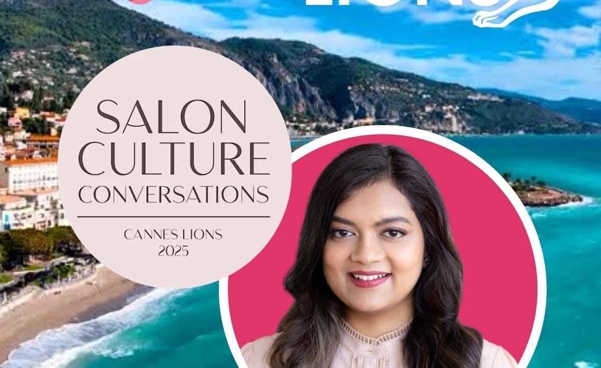 Purva Gupta speaking at Cannes Lions 2025 at Salon Culture Conversations