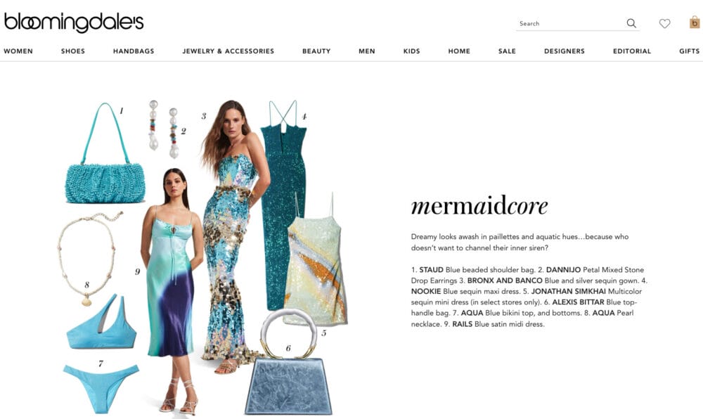 Bloomingdale's Mermaidcore Trend