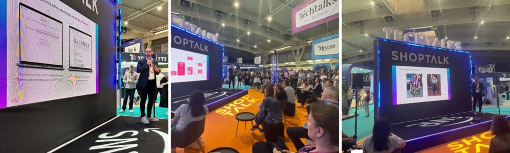 Lily AI President speaking on the Shoptalk Europe stage