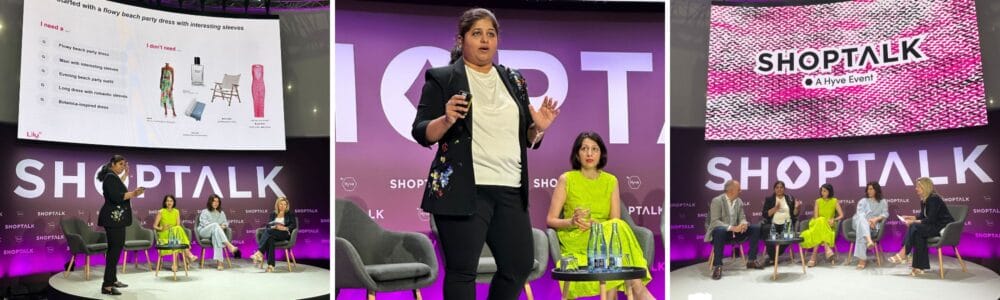 Lily AI CTO speaking on the Shoptalk Europe stage